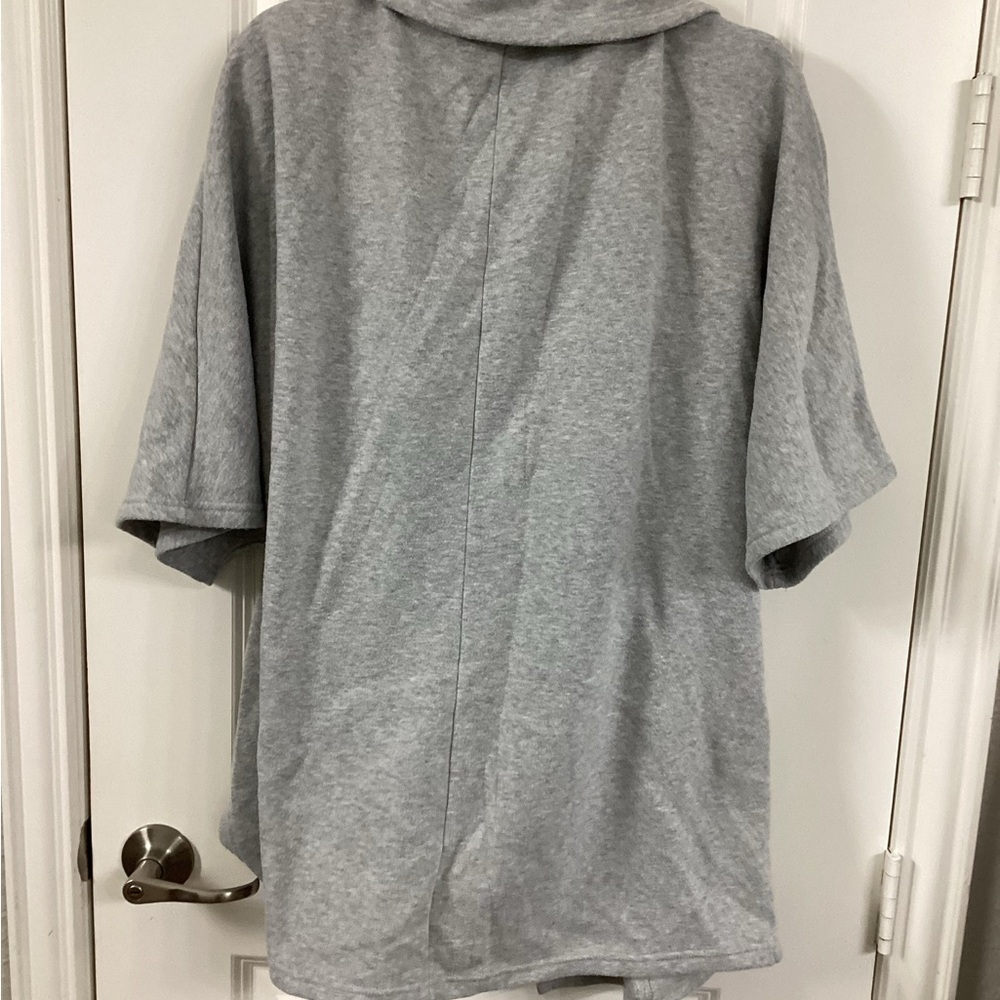 Z Supply Light Gray Women's Open Front Cardigan Wrap with Pockets - Picture 2 of 5